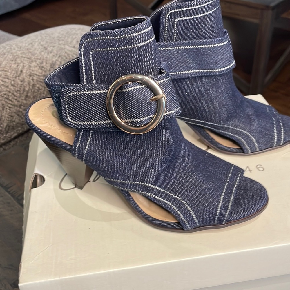 Denim wedges